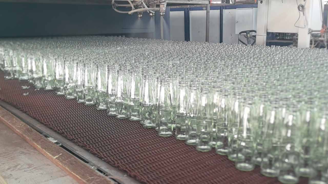 Automated glass bottle production line